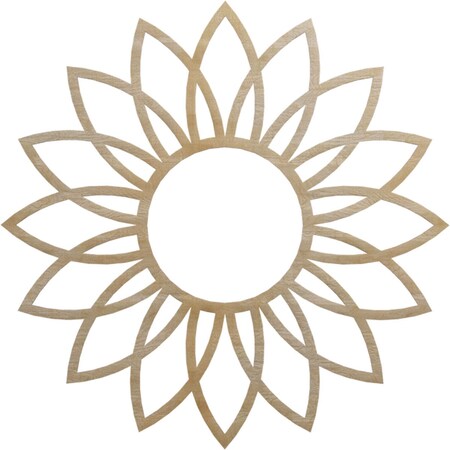 Ekena Millwork Daisy Wood Fretwork Pierced Ceiling Medallion, Hickory, 32"OD x 11 1/8"ID x 1/4"T CMWP32X32X0250DAHI